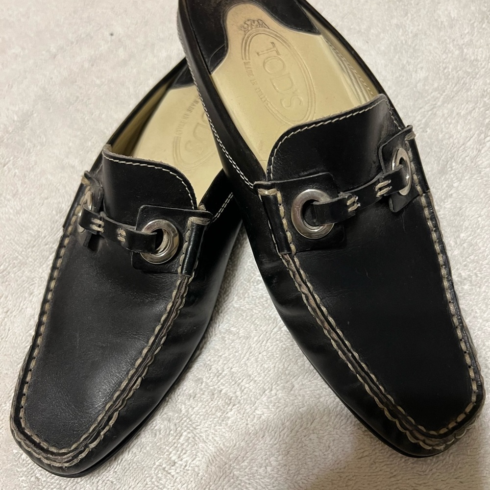Todd slip on loafers, black, size 8